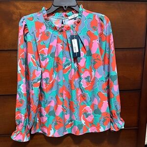 Vibrant Floral Long Sleeve Blouse